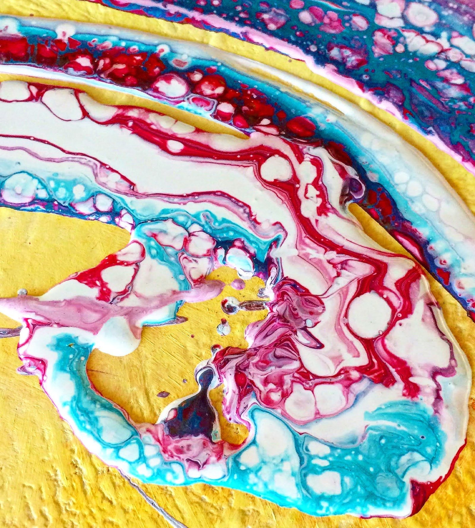 Don't Argue – Evolution 2 | Orange & Teal Abstract Painting - Image 3