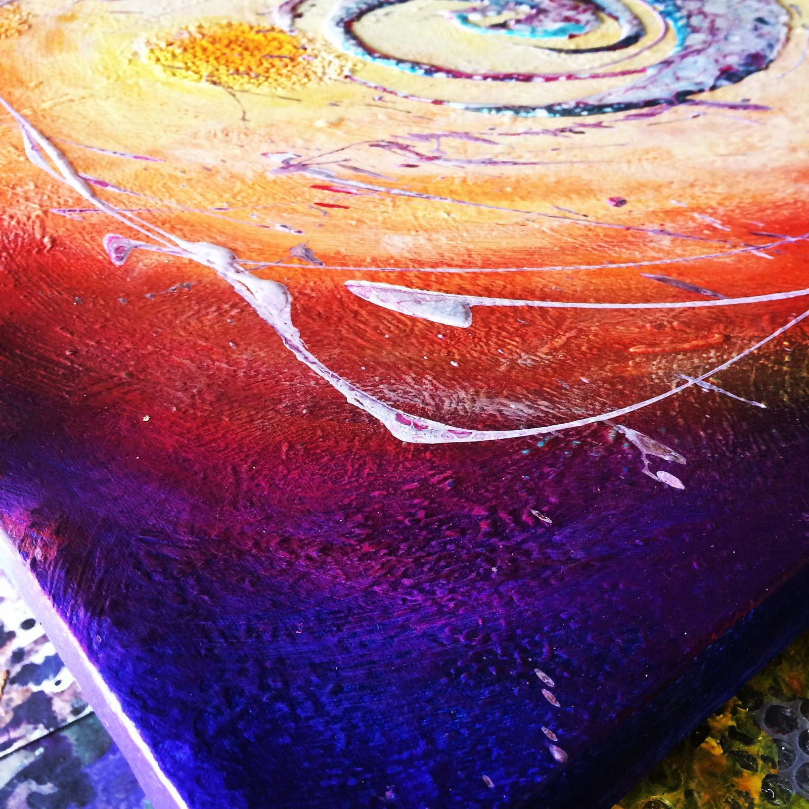 Don't Argue – Evolution 2 | Orange & Teal Abstract Painting - Image 5