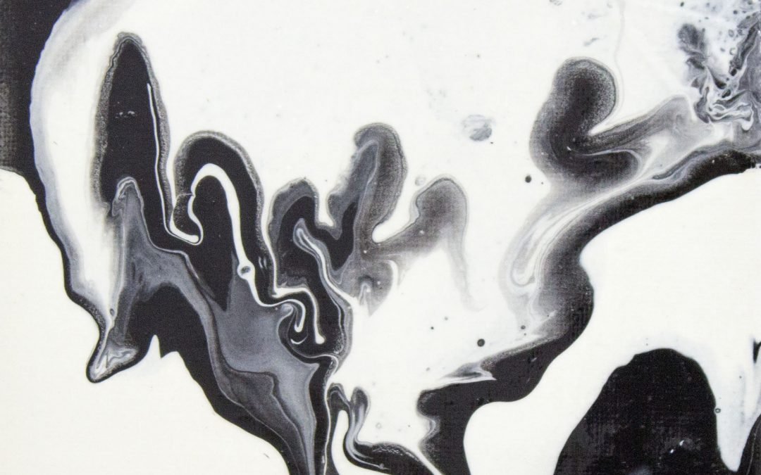 The Black & White Experiments #1 | Small Abstract Painting