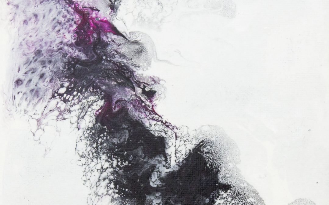 The Black & White Experiments #5 | Magenta Abstract Painting